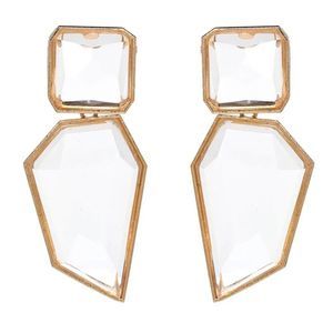 Clear crystal dangle earrings A102